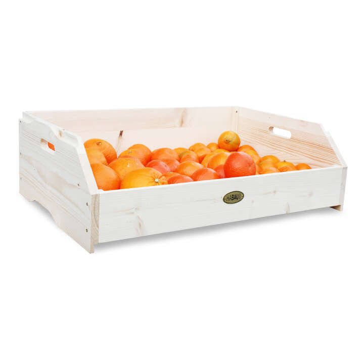 HABAU Stapelbare Holzkiste MAXI für Obst und Gemüse